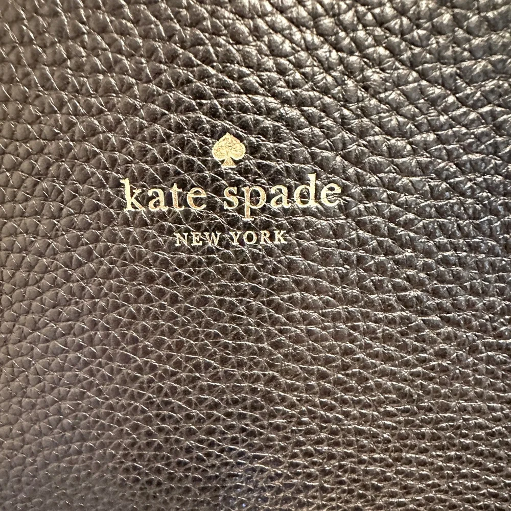 Kate Spade New York Forster Caroline Lane Black Pebbled Leather Handbag/Tote
